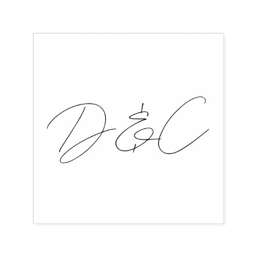 シックカジュアル手書きスタイル結婚の セルフインキングスタンプ (デザイン)