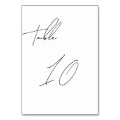 シックカジュアル手書きスタイル結婚の テーブルナンバー (裏面)