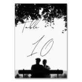 シックカジュアル手書きスタイル結婚の テーブルナンバー (裏面)