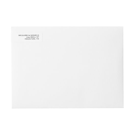 シックカジュアル手書きスタイル結婚式招待状 ラップアラウンドラベル (正面)