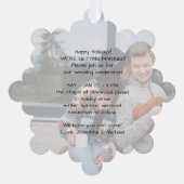 シックカジュアル結婚式招待状クリスマスオーナメント オーナメントカード (正面)