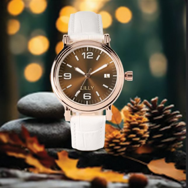 シックカスタマイズモノグラムガーリー金ゴールド金属 腕時計 (クリエイターアップロード済み)