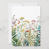 シックカスタムなワイルドフラワーズ40歳の誕生日 招待状 (裏面)