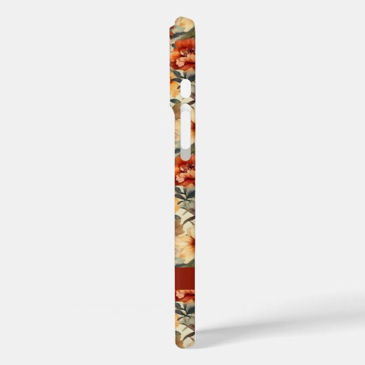 シックカスタムな水彩花模様 Case-Mate iPhoneケース (裏面 / 左)