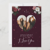 シックカスタムな2フォトハート彼女のために造形 シーズンカード (正面)