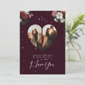 シックカスタムな2フォトハート彼女のために造形 シーズンカード (スタンド正面)