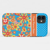 シックカスタムなiPhone 5ケース: Ditsyオレンジ色フローラ Case-Mate iPhoneケース (裏面(横))