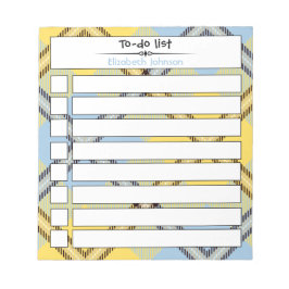 シックカスタムなTo Doスクリプト名Plaidタータンチェック ノートパッド