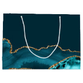 シックカスタムバルミツワーマゼルトフティール(緑がかった色)金ゴールド ラージペーパーバッグ (裏面)