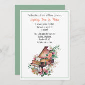 シックカスタムピアノリサイタル招待状 招待状 (正面/裏面)