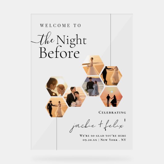 シックカスタムフォトリハモダンーサルディナーウェルカム アクリルサイン (正面)