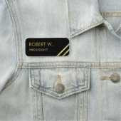 シックカスタムプロフェッショナルブラック金ゴールド 名札 (インサイチュ)