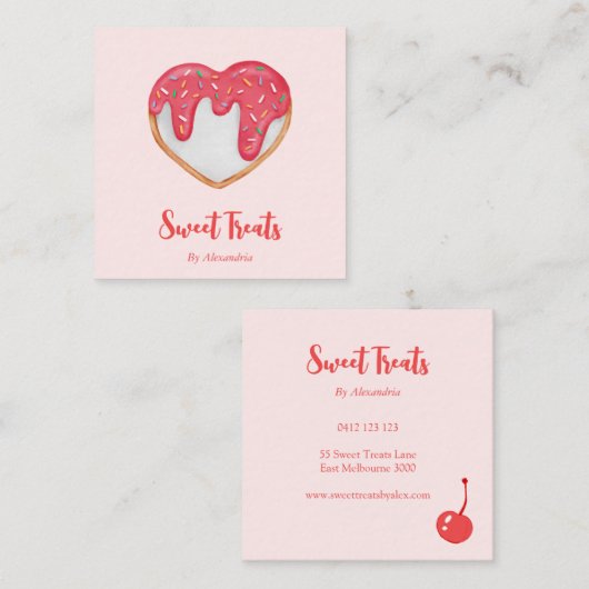 シックカスタムベーカリーシェフ スクエア名刺 (正面/裏面)