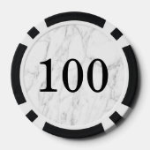シックカスタムホワイトマーブルストーンカジノトランプのポーカーチップ ポーカーチップ (裏面)