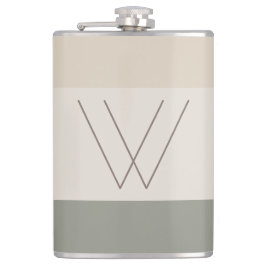 シックカスタムモノグラムのイニシャルモダン フラスク