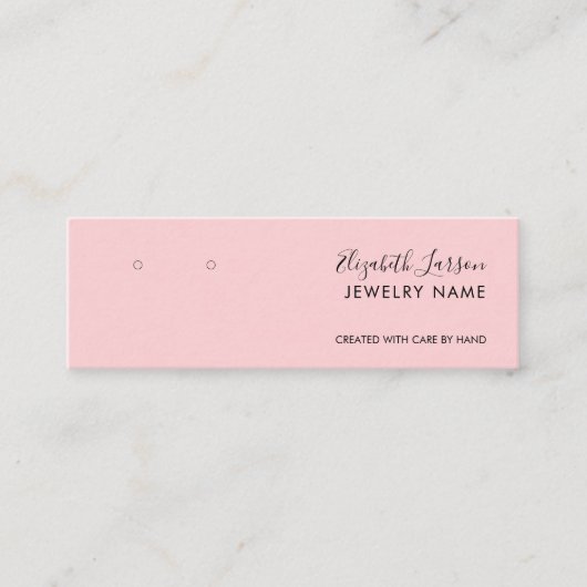 シックカスタムロゴシンプルイヤリングコレクション コーリングカード (正面)