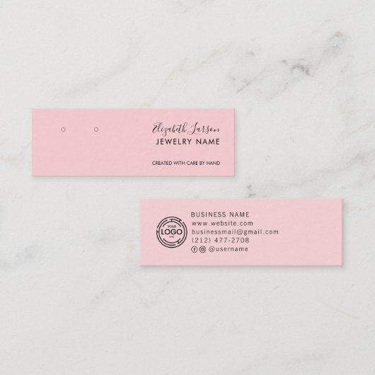 シックカスタムロゴシンプルイヤリングコレクション コーリングカード (正面/裏面)