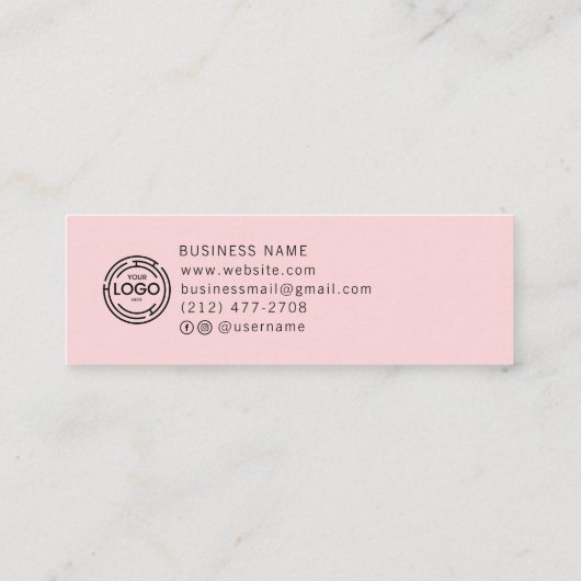 シックカスタムロゴシンプルイヤリングコレクション コーリングカード (裏面)