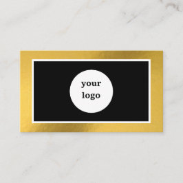 シックカスタムロゴ金ゴールドフレームモダン名刺 名刺