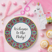 シックカスタム万華鏡のように千変万化するパターンスターモザイク ペーパープレート (パーティー)