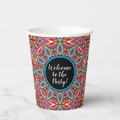 シックカスタム万華鏡のように千変万化するパターンスターモザイク 紙コップ (左)