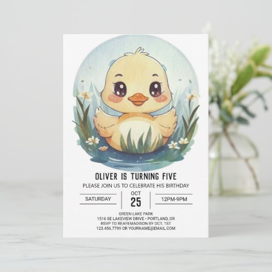 シックカスタム誕生日 招待状 (スタンド正面)