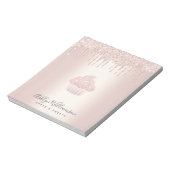 シックカップケーキシェフベーカリーバラ金ゴールドグリッタードリップス ノートパッド (回転)