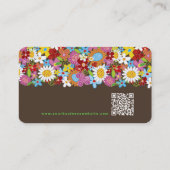 シックカラフルおもしろいお洒落春の花ガーデン 名刺 (裏面)
