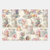 シックカラフルなアフタヌティー ラッピングペーパーシート (正面2)