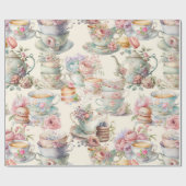 シックカラフルなアフタヌティー ラッピングペーパー (フラット)