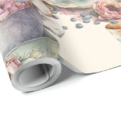 シックカラフルなアフタヌティー ラッピングペーパー (ロールコーナー)