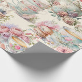 シックカラフルなアフタヌティー ラッピングペーパー (角)