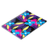 シックカラフルなフローラとドットのパタ葉ーンなし ノートブック (左側)