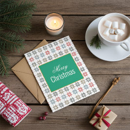 シックカラフルなポインセティアスのモチエレガントーフ カード