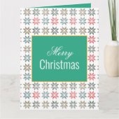 シックカラフルなポインセティアスのモチエレガントーフ カード (正面)