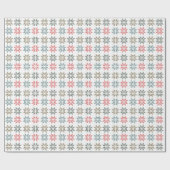 シックカラフルな4ポインセティアスモチーフ ラッピングペーパー (フラット)