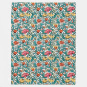 シックカラフルアーツ&クラフツコージーリト芸術的リート フリースブランケット (正面)