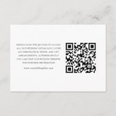 シックカラフルウォーターカラー春フローラ結婚ズ エンクロージャーカード (裏面)