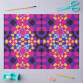 シックカラフルオペアートモザイク幾何学模様 薄葉紙 (クラフト)