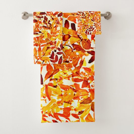 シックカラフルクロマキャノピースタイリッシュリーフ バスタオルセット (インサイチュ)