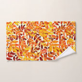 シックカラフルクロマキャノピースタイリッシュリーフ バスタオルセット (ハンドタオル)