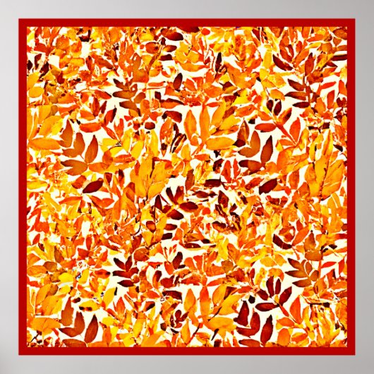 シックカラフルクロマキャノピースタイリッシュリーフ ポスター (正面)