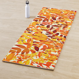 シックカラフルクロマキャノピースタイリッシュリーフ ヨガマット