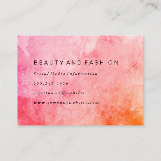 シックカラフルグランジ 名刺 (裏面)