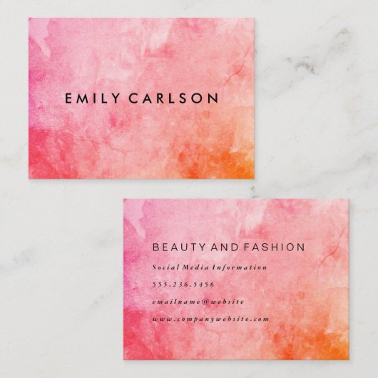 シックカラフルグランジ 名刺 (正面/裏面)