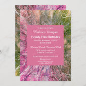 シックカラフルグリジー誕生日招待状 招待状 (正面/裏面)