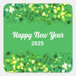 シックカラフルグリッターカスタム文字 スクエアシール