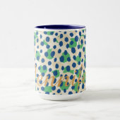 シックカラフルグリーンチーズプリントモノグラム マグカップ (中央)