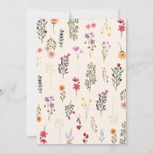 シックカラフルサマーワイルドフラワーアーチブライダルシャワー 招待状 (裏面)