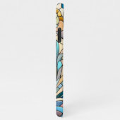 シックカラフルステンドグラスフローラアートパターン iPhoneケース (右側)